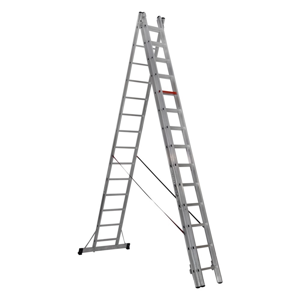 Трёхсекционная лестница 3x14 ступеней (арт. TS220). Фото N4