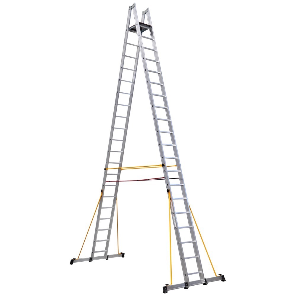Алюминиевая лестница-стремянка с платформой тип А - 20 ступеней (арт. А6)