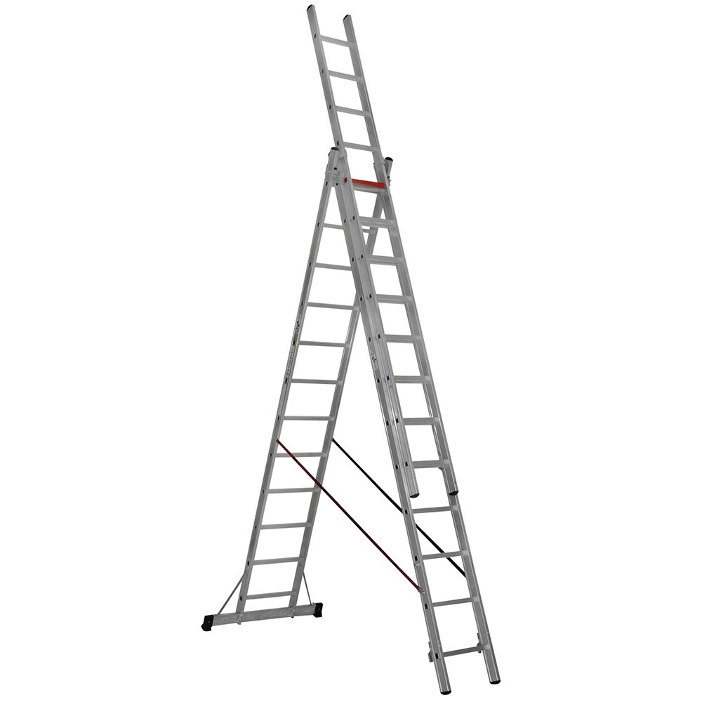 Трёхсекционная лестница 3x12 ступеней (арт. TS205)